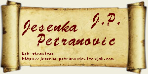 Jesenka Petranović vizit kartica